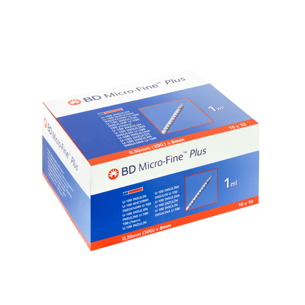 BD micro Fine 1ml U100 30g 8mm x100
