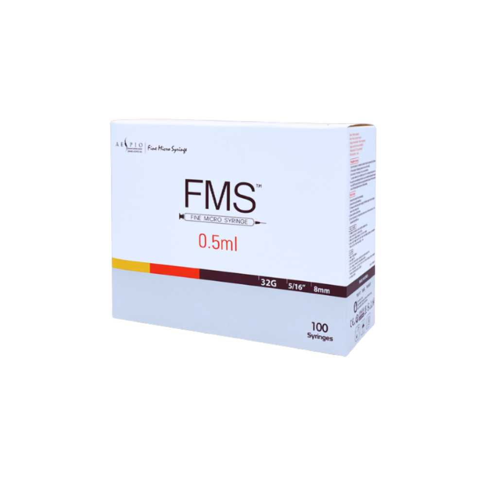 FMS Fine Micro Syringe 0.5ml Box x 100