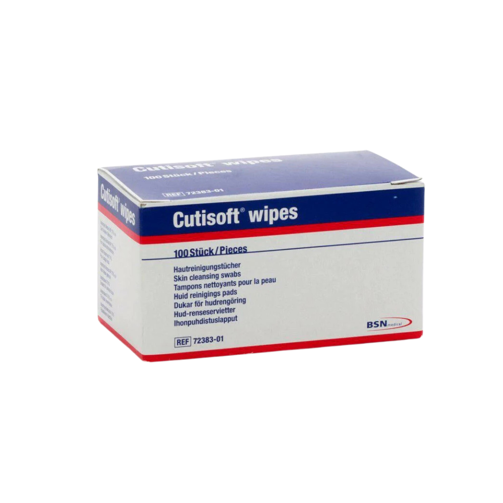 Cutisoft Wipes - Box of 100 Sachet Injection Swabs